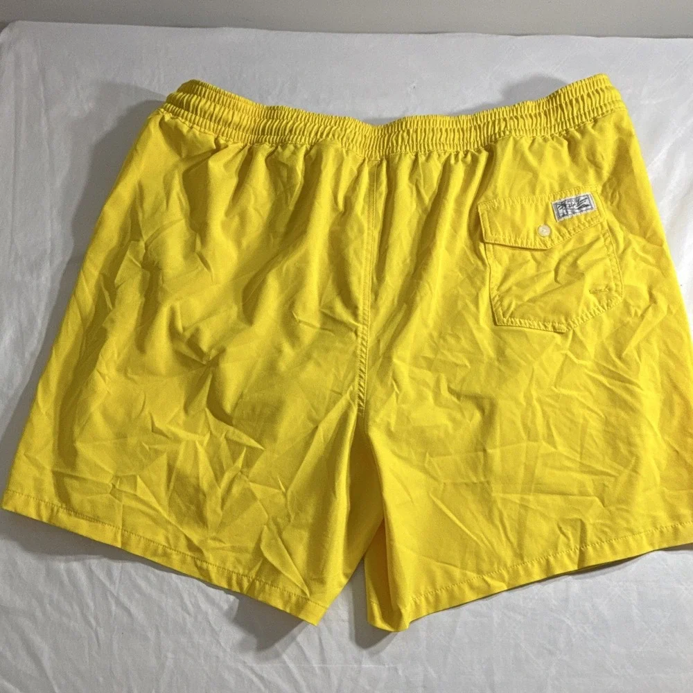 Polo Ralph Lauren Men's Yellow Swim Shorts Big & Tall 2XB Elastic Drawstring